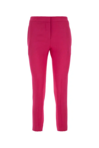 Alexander Mcqueen Fuchsia Crepe Pant In Pink