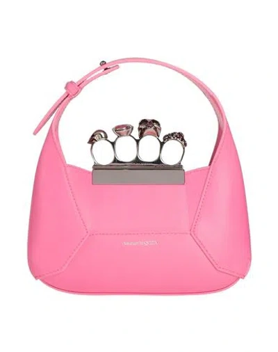 Alexander Mcqueen Alexander Mc Queen The Jewelled Hobo Mini Leather Shoulder Bag In Pink
