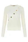 Alexander Mcqueen Women's Ivory Stretch Viscose Sweater In White
