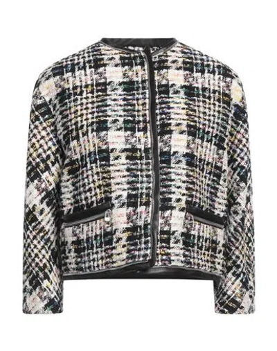 Alexander Mcqueen Woman Jacket Black Size 4 Cotton, Acrylic, Synthetic Fibers, Wool, Lambskin