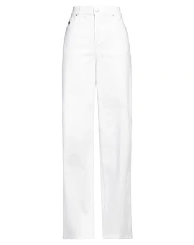 Alexander Mcqueen Woman Jeans White Size 28 Cotton, Elastane