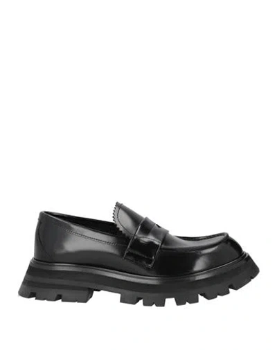 Alexander Mcqueen Woman Loafers Black Size 7.5 Leather