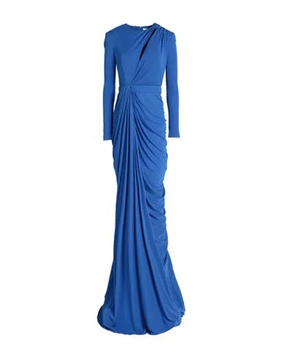 Alexander Mcqueen Woman Maxi Dress Blue Size 2 Viscose