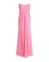 Alexander Mcqueen Woman Maxi Dress Fuchsia Size 6 Silk In Pink