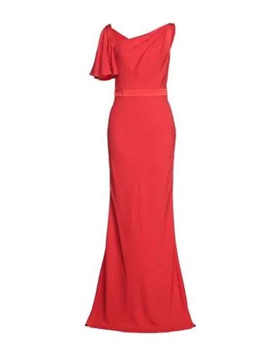 Alexander Mcqueen Woman Maxi Dress Red Size 6 Viscose, Acetate