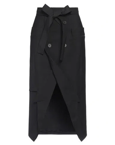 Alexander Mcqueen Woman Midi Skirt Black Size 4 Wool