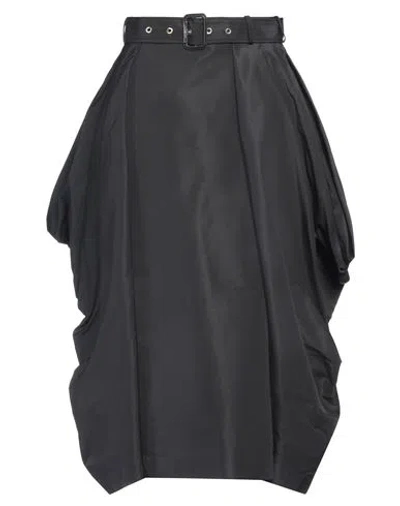 Alexander Mcqueen Woman Midi Skirt Black Size 8 Polyester