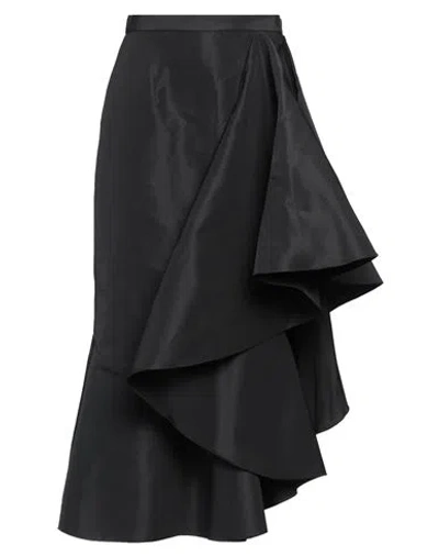 Alexander Mcqueen Woman Midi Skirt Black Size 4 Polyester