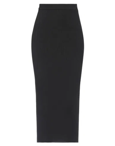 Alexander Mcqueen Woman Midi Skirt Black Size L Wool, Polyester
