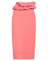 Alexander Mcqueen Woman Midi Skirt Salmon Pink Size L Viscose, Polyamide, Polyester, Elastane