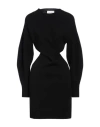 Alexander Mcqueen Mini Wool Twisted Dress In Black