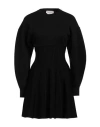 Alexander Mcqueen Dress Wool Flared Skirt In Black