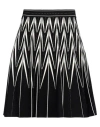 Alexander Mcqueen Black Zig-zag Pleated Mini Skirt In Black