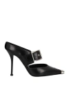 Alexander Mcqueen Woman Mules & Clogs Black Size 8.5 Soft Leather