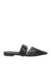 ALEXANDER MCQUEEN ALEXANDER MCQUEEN WOMAN MULES & CLOGS BLACK SIZE 8Y SOFT LEATHER