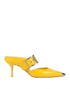 Alexander Mcqueen Woman Mules & Clogs Yellow Size 8 Soft Leather