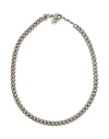 Alexander Mcqueen Woman Necklace Silver Size - Metal In Metallic