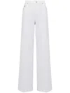 Alexander Mcqueen Halbhohe Wide-leg-jeans In Optical White