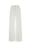 Alexander Mcqueen Alexander Mc Queen Woman Optical White Trousers Code: 780823 In Multicolor