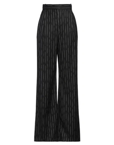 Alexander Mcqueen Pinstripe Wide-leg Trousers In Wh Rd Navy