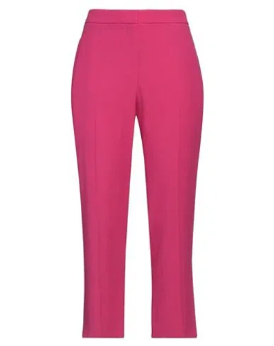 Alexander Mcqueen Woman Pants Fuchsia Size 8 Viscose, Acetate In Pink