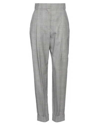 Alexander Mcqueen Womens Black Ivory Red Turn-up Straight-leg Mid-rise Wool Trousers