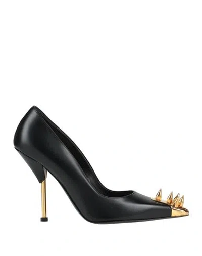 Alexander Mcqueen Woman Pumps Black Size 8 Leather