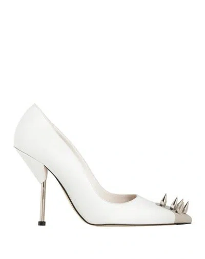 Alexander Mcqueen Woman Pumps Off White Size 8 Leather