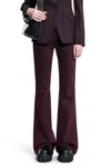 Alexander Mcqueen Denim Flared Pants In Red
