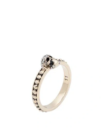 Alexander Mcqueen Woman Ring Black Size 6 Metal