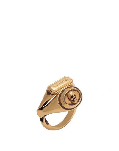 Alexander Mcqueen Woman Ring Gold Size 6 Metal