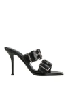 Alexander Mcqueen Woman Sandals Black Size 7 Soft Leather