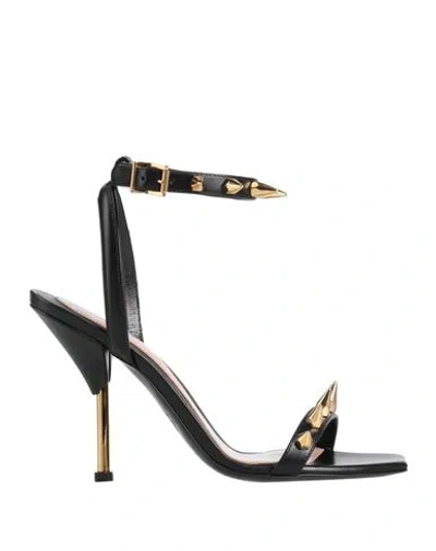 Alexander Mcqueen Woman Sandals Black Size 8 Calfskin