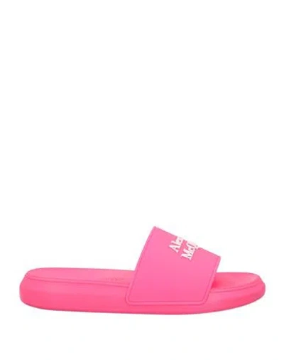 Alexander Mcqueen Logo Embossed Slip In Pink