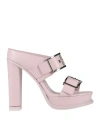 Alexander Mcqueen Woman Sandals Lilac Size 8.5 Soft Leather In Purple