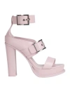 Alexander Mcqueen Woman Sandals Pink Size 8 Soft Leather