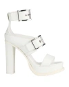 Alexander Mcqueen Woman Sandals White Size 8 Soft Leather