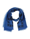 Alexander Mcqueen Woman Scarf Blue Size - Wool