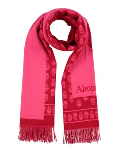 Alexander Mcqueen Woman Scarf Fuchsia Size - Wool In Pink