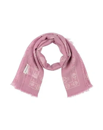 Alexander Mcqueen Woman Scarf Pink Size - Wool In Pink