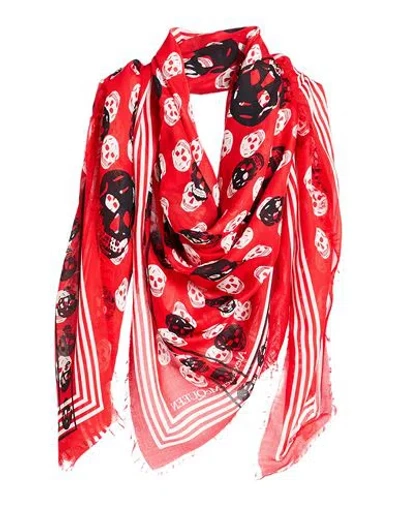 Alexander Mcqueen Woman Scarf Red Size - Modal In Red