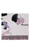 Alexander Mcqueen Abstract Pattern Logo-print Scarf In Multicolor