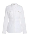 Alexander Mcqueen Sleeved Military Cotton Shirt In White