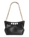 Alexander Mcqueen The Peak Cutout Leather Shoulder Bag In Black