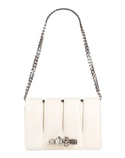Alexander Mcqueen Woman Shoulder Bag Cream Size - Soft Leather In White