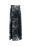 Alexander Mcqueen Smashed Screen Double Slit Skirt In Multicolor