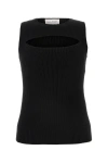 Alexander Mcqueen Women Slashed Knt Slvls Tp In Multicolor