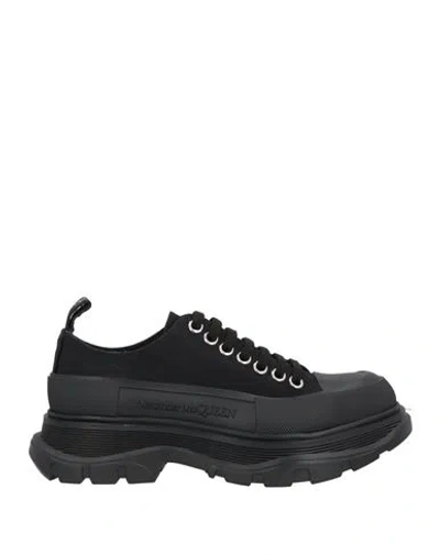 Alexander Mcqueen Tread Slick Sneakers In Black Silver