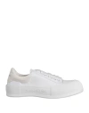 Alexander Mcqueen Woman Sneakers White Size 7 Textile Fibers