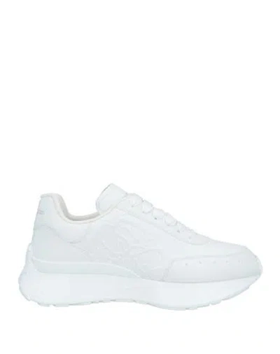 Alexander Mcqueen Woman Sneakers White Size 8 Leather